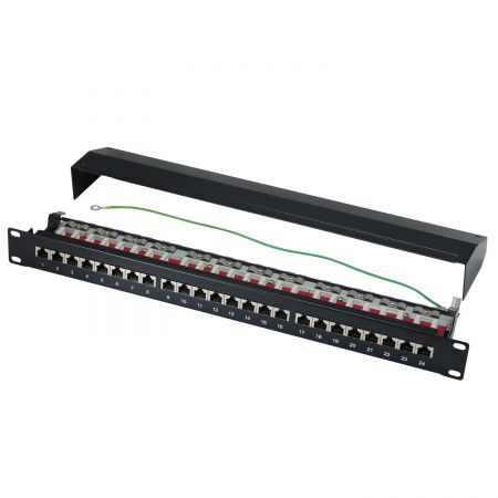 Category 5e - 1U 24-Port STP Modular Patch Panel